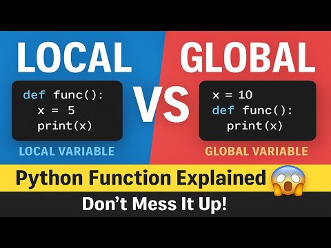 Local vs Global Variables in Python 🔥 | Master Functions with Real Examples!