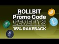 Rollbit Promo Code "BENEFITS" — 15% Rakeback-Style Rewards + XP Boost