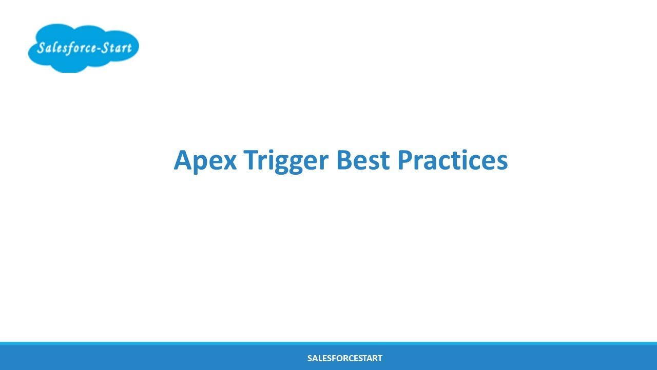 Apex Trigger Best Practices - YouTube