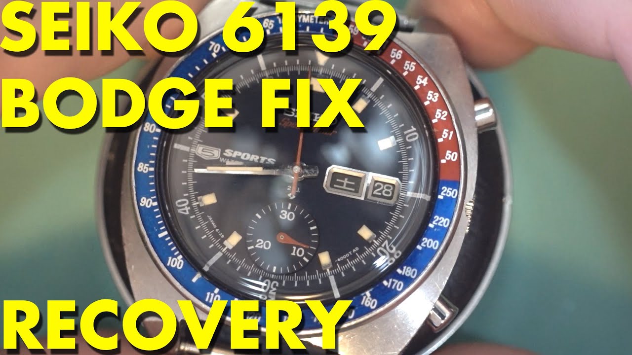 SEIKO 6139-6000 BODGE Repair RECOVERY! AMAZING Results! + Early Run  ROTATING Rings - YouTube