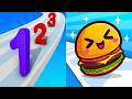 Number Master VS Food Run 🔵🍔🔵 All Levels Gameplay Android, ios (Part 288)