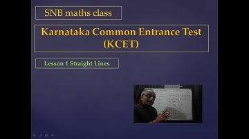 KCET Lesson 1 Straight Lines