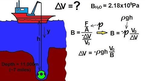 Physics - Mechanics: Stress and Strain (14 of 16) Bulk Modulus: Ex.1: Volume Change in 11,000m