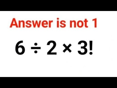 6 ÷ 2 × 3! = ? Answer is not 1. 99% failed! Can you solve this Ukraine Math problem?#math #ukraine