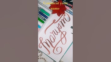 "maryam name"✍️||my calligraphy #cursive #handwriting #shorts  #satisfying #trending