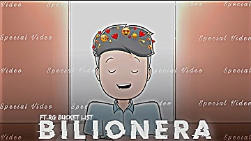 BILIONERA - FT.RG BUCKET LIST EDITZ | Rg Bucket List Status |Bilionera Song Edit |@R.G Bucket List