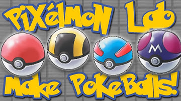 Pixelmon Lab: How To Make Pokeballs! (Minecraft Pokemon Mod)
