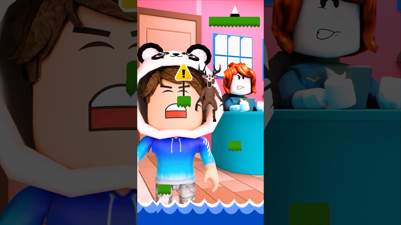 Deer Tower Game *goes wrong* 🤣 Roblox Meme #funny #memes #animation #shorts #roblox