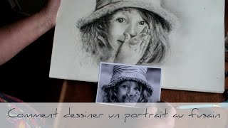 Comment dessiner un portrait au fusain par Isabelle