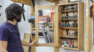 Wallhanging Router Bit Cabinet | Woodworking Project / Free Plans