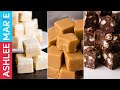 How to make Homemade Fudge - four ways - butterbeer, peanut butter, rocky road and microwave fudge