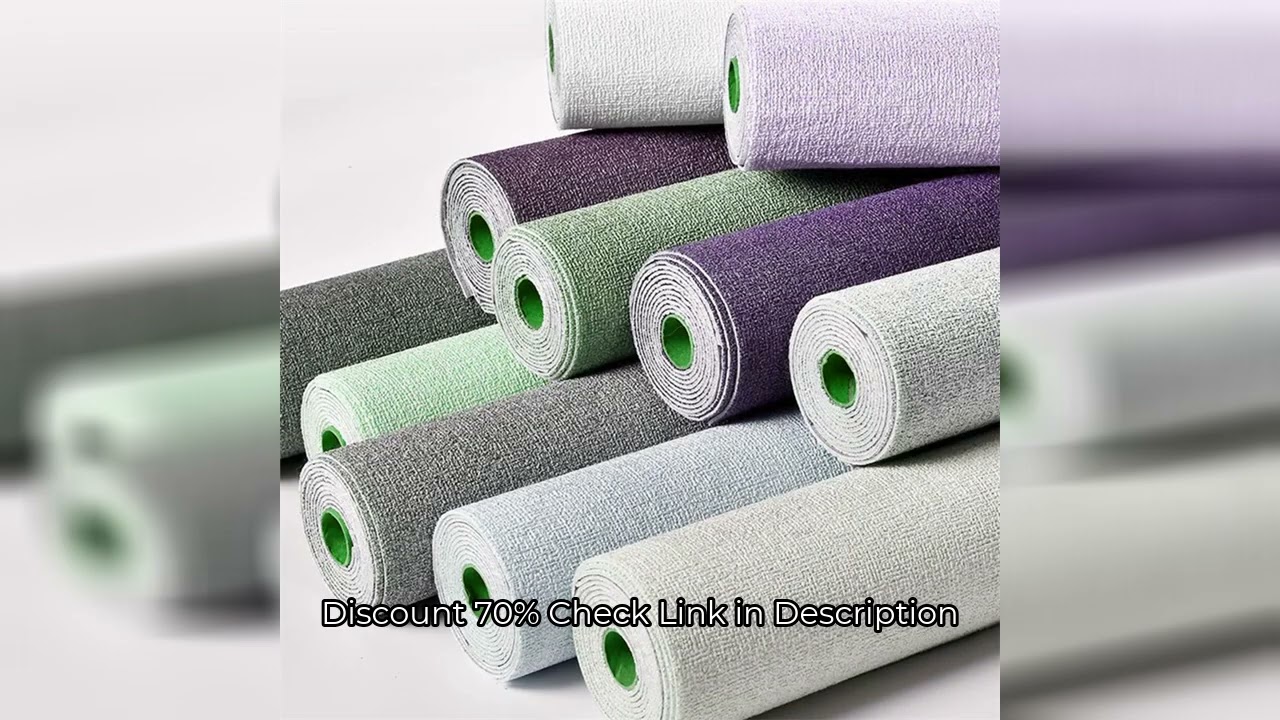 Linen 3D Foam Self-adhesive PVC Solid Color Thickened Waterproof Background Wall Renovation Wallpape