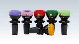 Nice Glass Product Showcase TW002 Black & Color Cup Bowl 14mm TorontoHempCompany TheSmokesman