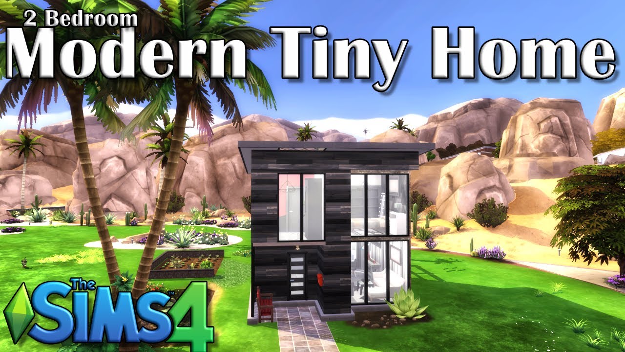 Tiny 2 bedroom Modern Home || Sims 4 || Speed Build || No CC - YouTube