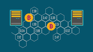 Cryptocurrency Bitcoins mining in 4K UHD flat animation