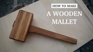 How to make A Wooden Mallet (from oak) // Woodworking // My Cellar Workshop