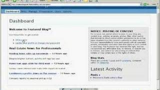 How To Blog Tutorial: Dashboard Interface