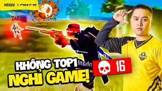 [ FREE FIRE ] Thử thách chỉ dùng súng tỉa Solo Squad. Không Top 1 nghỉ game | HEAVY Buffalo