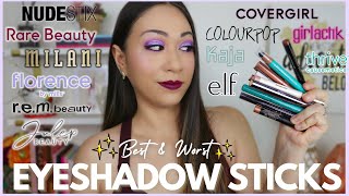 12 EYESHADOW STICKS // Testing & Reviewing One & Done Eyeshadows (Oily Lids, Hooded Eyes)