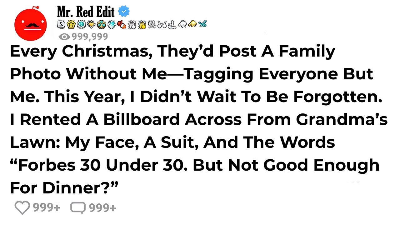 Every Christmas, They’d Post A Family Photo Without Me—Tagging Everyone But Me. This Year, I Didn...