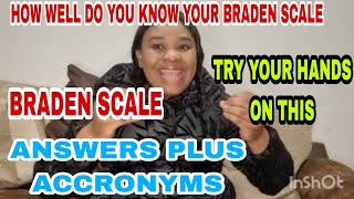 BRADEN SCALE ASSESSMENT # TRY YOUR HANDS ON THIS# NMC OSCE