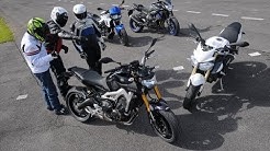 Comparatif roadster MT-09, Street Triple 675, F800R et FZ8 : Que vaut le 3 cylindres de la MT-09 ?
