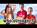 GIRLS vs BOYS Gymnastics &amp; Strength Challenge! ft/ Ninja Fam