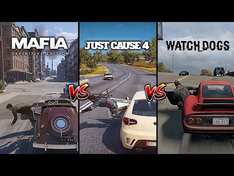 Jumping Off MOVING CARS in 50 Open World Games