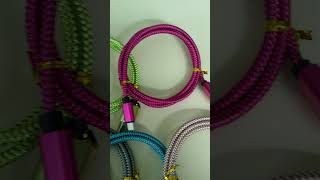 USB A to Type C Charging Cable 2A Fast Charger Nylon Data Cable 1M 2M
