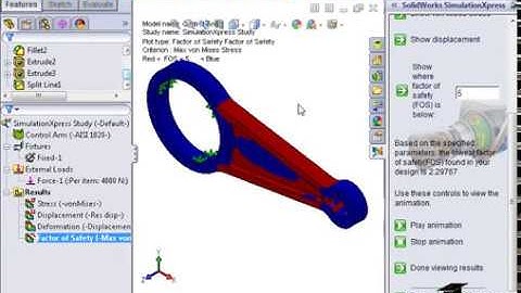 Factor of Safety In Solidworks SimulationXpress