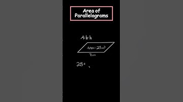 AREA OF PARALLELOGRAMS! The full video is out now!  #maths #math #mathematics #education #learning
