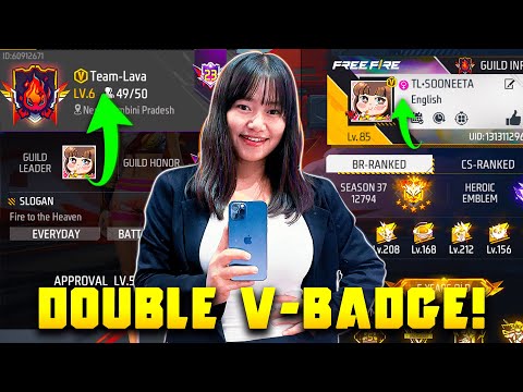 DOUBLE V-Badge Guild Leader is LIVE! 🔥 Free Fire Live with Sooneeta 💖 FF LIVE ✌ Free Fire Live!