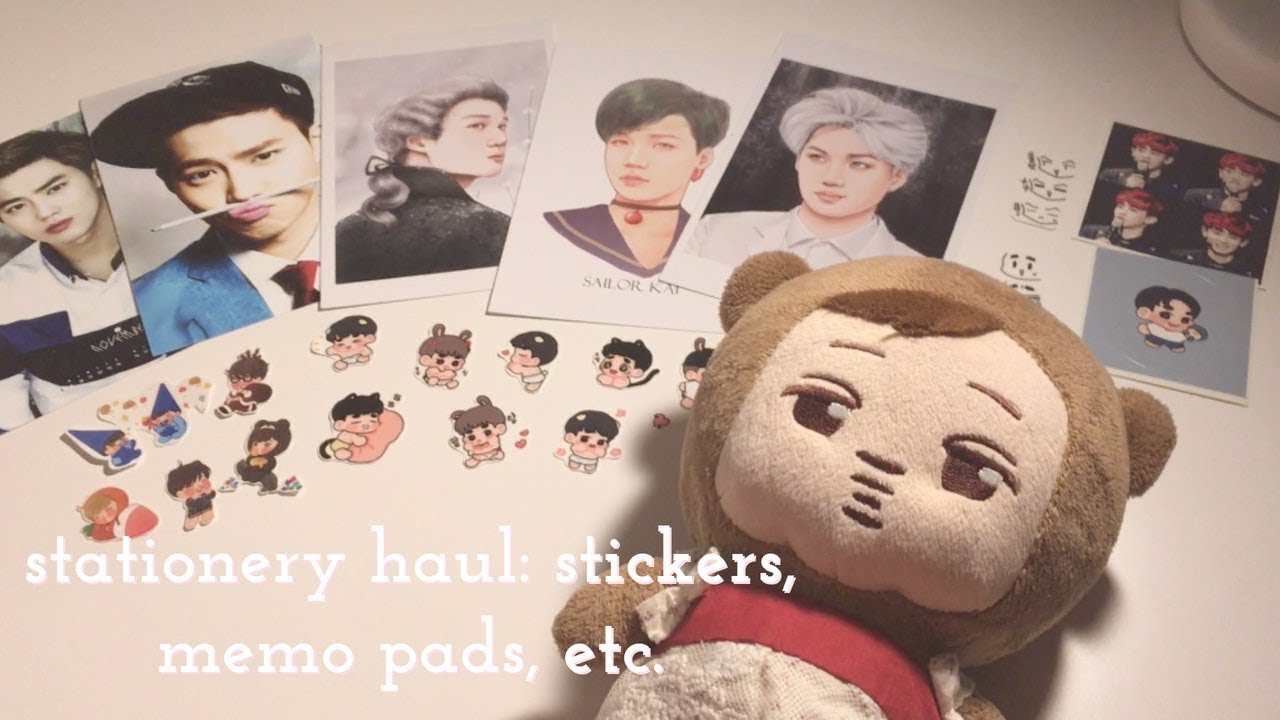 kpop stationery haul sticker sheets memo pads etc youtube
