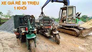 Công nông một khối giá rẻ chở cát đá ngõ nhỏ cực khoẻ | máy xúc múc cát ô tô chở cát | excavator