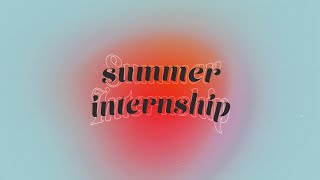 SUMMER INTERNSHIP x 2021