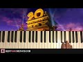 HOW TO PLAY - 20th Century Fox Intro (Piano Tutorial Lesson)