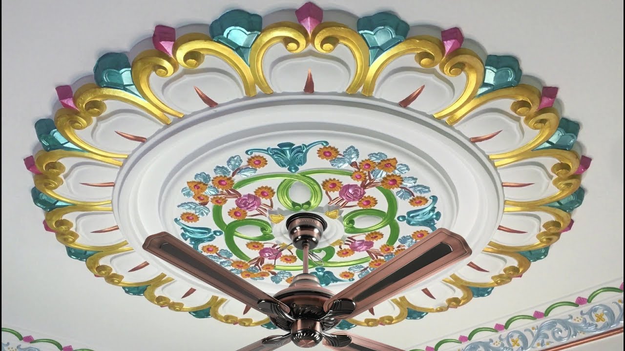 Cornice Paint And Ceiling Rose Painting