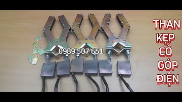 Than kẹp cổ góp điện, chổi than cổ góp điện dạng kẹp, than lò xo kẹp cho cở góp điện, chổi than điện