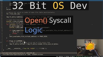 Open() Syscall Logic | 32 Bit OS Dev (in C)
