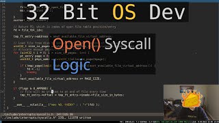 Open() Syscall Logic | 32 Bit OS Dev (in C)