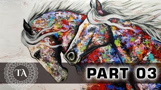 horse acrylic painting abstract easy beginners tutorial step
