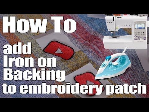 How to put Iron on backing on your embroidery patch 