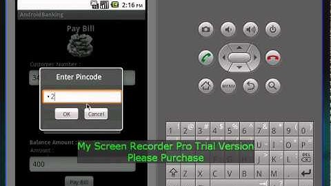 Banking application on Android phone