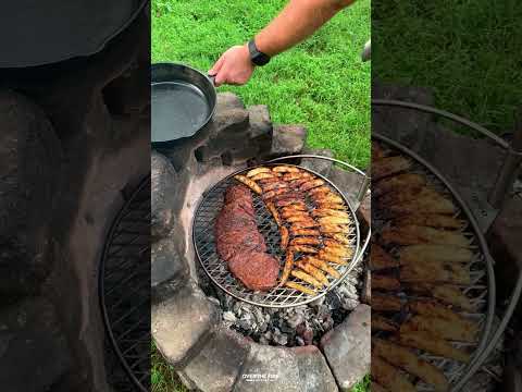 Steak & Cheesy Potato Wedges Recipe | Over The Fire Cooking by Derek Wolf