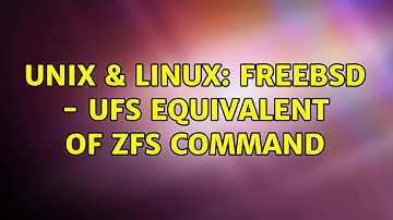 Unix & Linux: FreeBSD - UFS equivalent of ZFS command