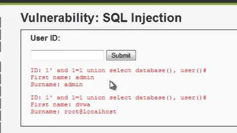 How to SQL injection on DVWA Low Level