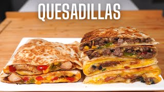 QUESADILLAS - 3 EASY AND QUICK RECIPES - FOOD IS LOVE