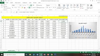 Excel Salary Sheet creation in Adv-Excel