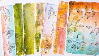 Gelli Plate Printing with Stamps and Ink