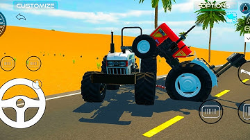 🔥 INDIAN TRACTOR STUNT 🔥 || 3DGAMEPLAYVIDEO || ❤️ Indian tractor game simulator
